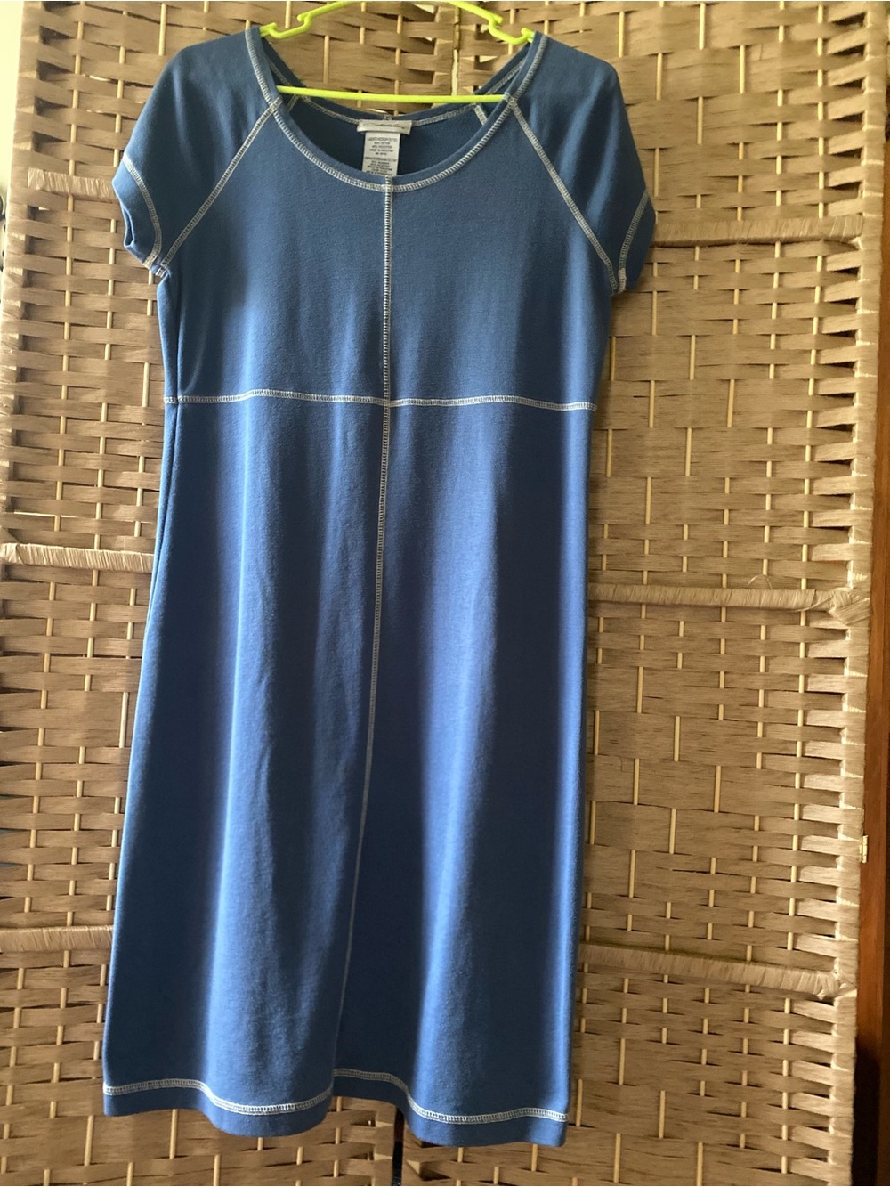 Blue Short-Sleeve Casual Dress (Size M 8/10)